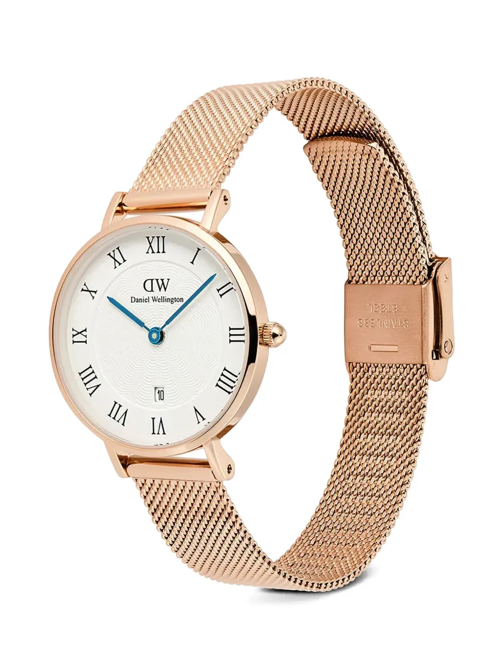  Daniel Wellington Petite & Quadro Roman Numerals Date 28mm - White 