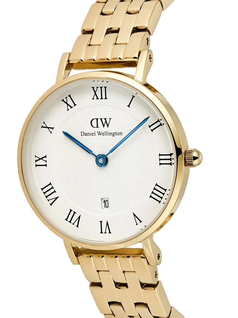 Daniel Wellington Petite & Quadro Roman Numerals Date 28mm In Brown
