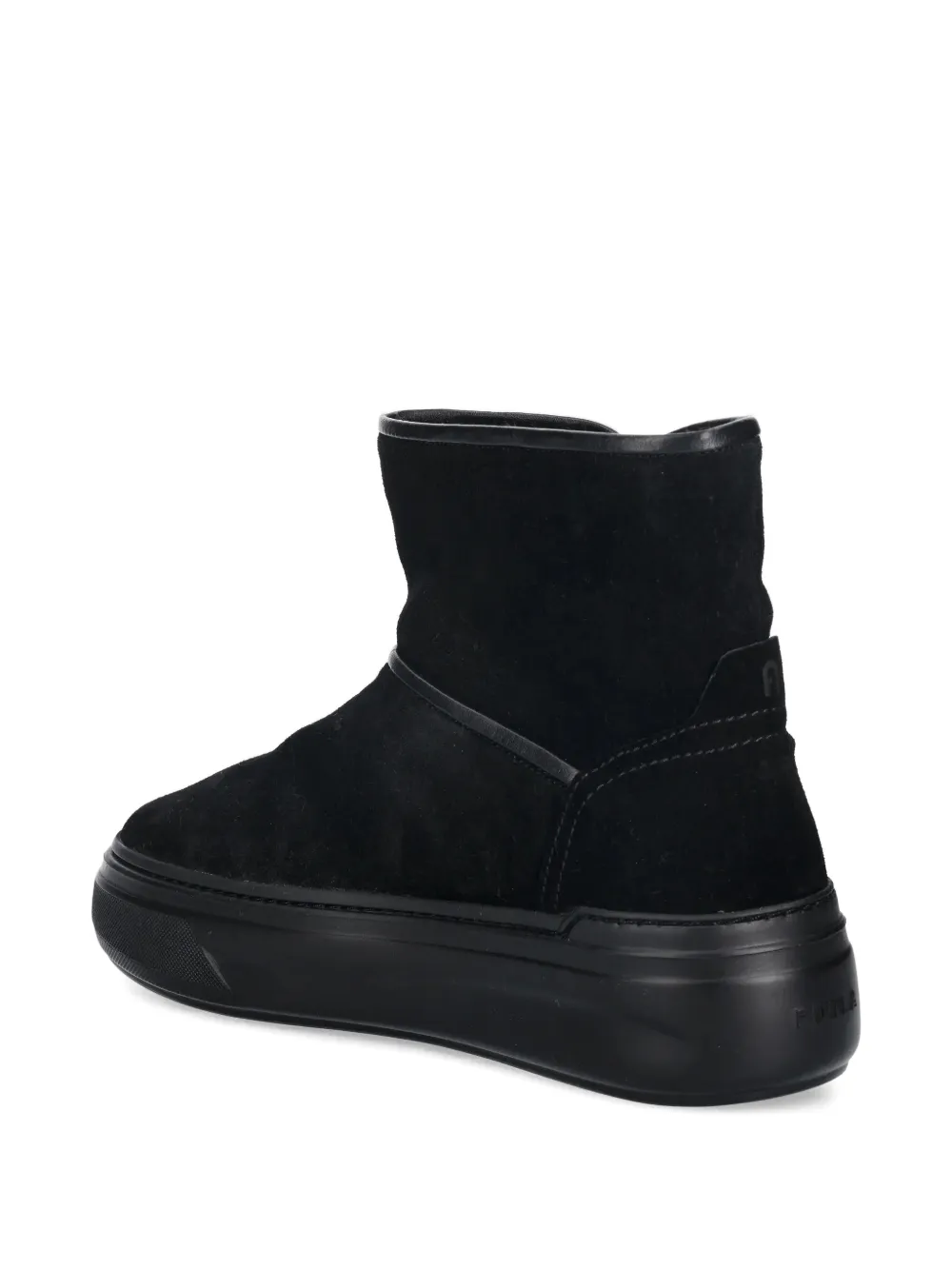 Furla suede heeled boots Zwart