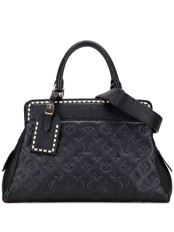 Louis Vuitton Pre-owned 2017 Monogram Empreinte Vosges MM Satchel in Black