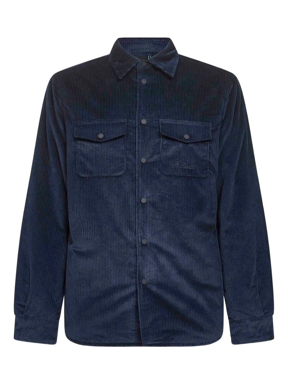 MC2 Saint Barth snap-buttoned corduroy jacket | Blue | Image 1