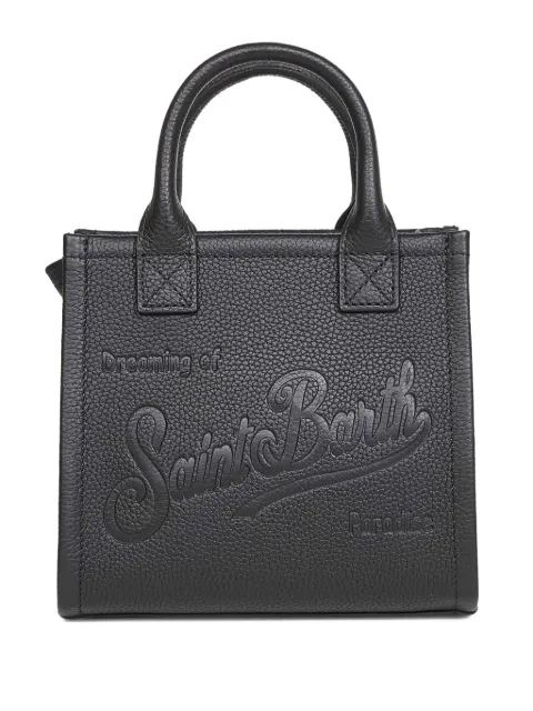 MC2 Saint Barth mini grained logo leather tote bag