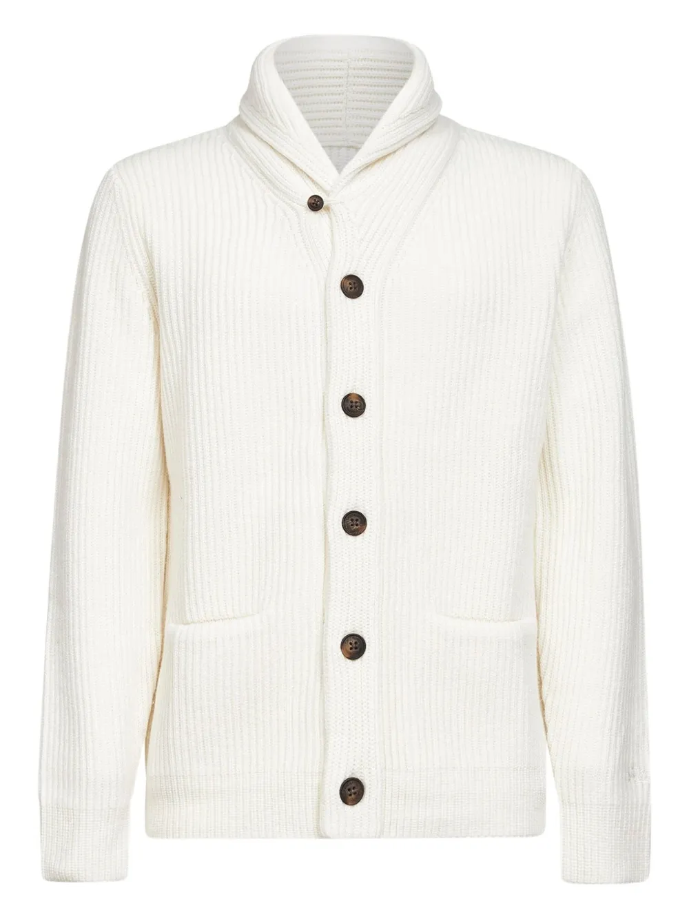 MC2 Saint Barth button shawl collar cardigan | blanco | Image 1