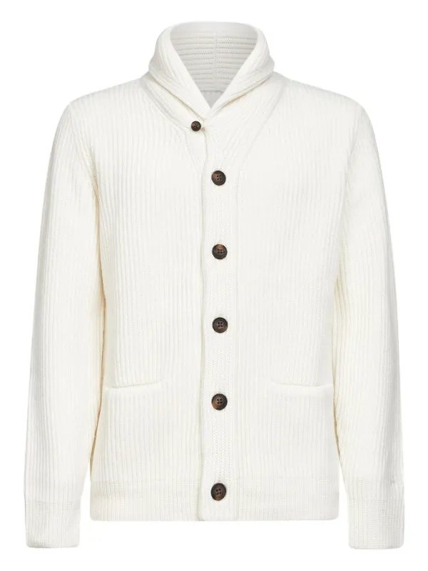 MC2 Saint Barth Button Shawl Collar Cardigan White FARFETCH IL