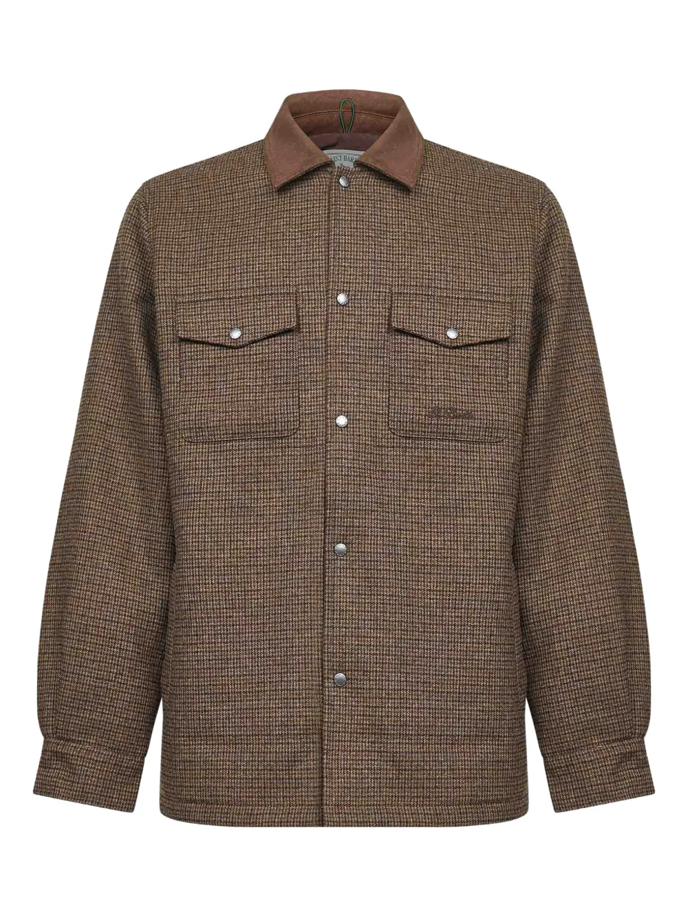 MC2 Saint Barth houndstooth patch-pocket jacket | Brown | Image 1