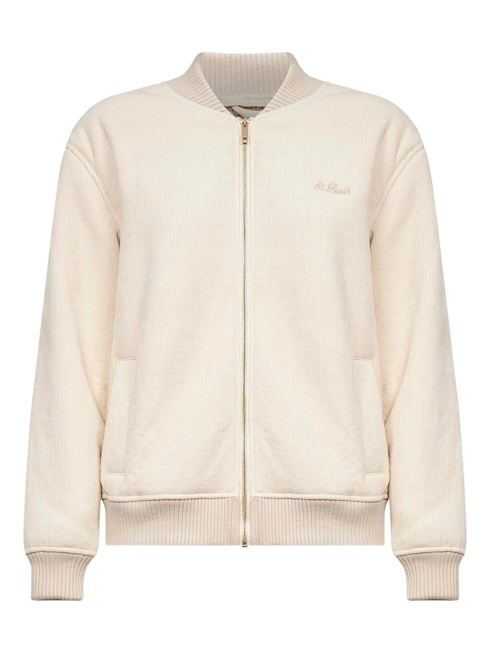 MC2 Saint Barth リブ ボンバージャケット - ニュートラル MC2 Saint Barth リブ ボンバージャケット - ニュートラル