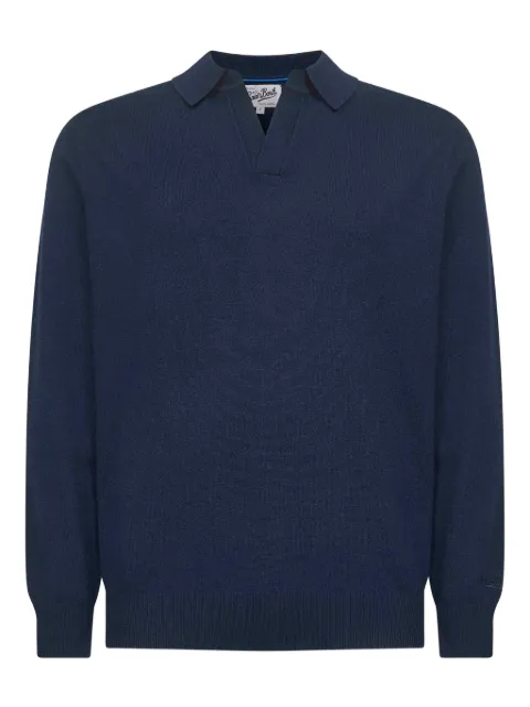 MC2 Saint Barth ribbed embroidery polo shirt
