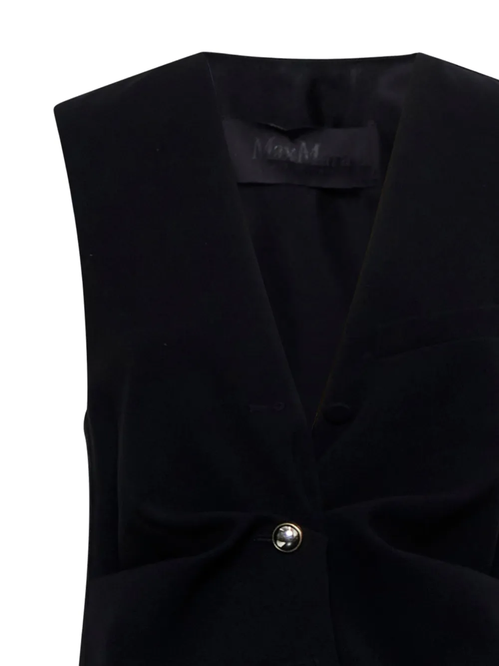 Max Mara Nuraghe gedrapeerd jack met verfraaide knopen Zwart