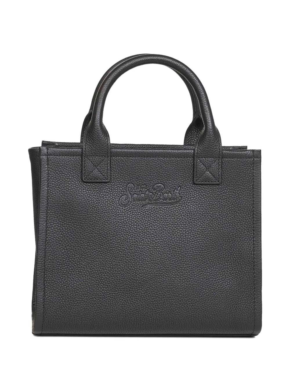MC2 Saint Barth midi Vanity leather tote bag - Zwart