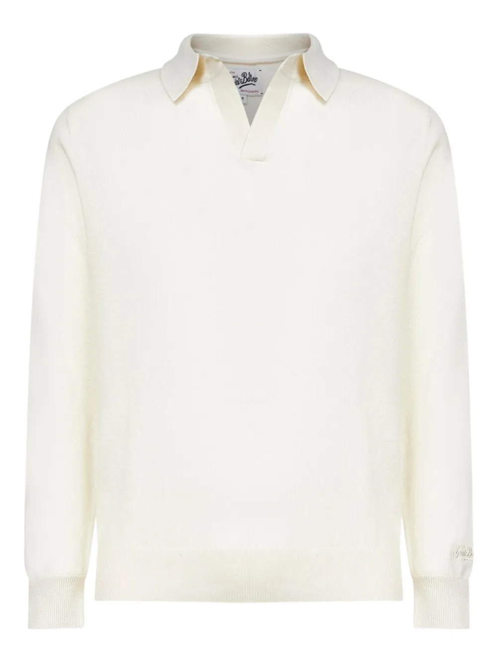 MC2 Saint Barth playera tipo polo tejida de canalé | blanco | Image 1