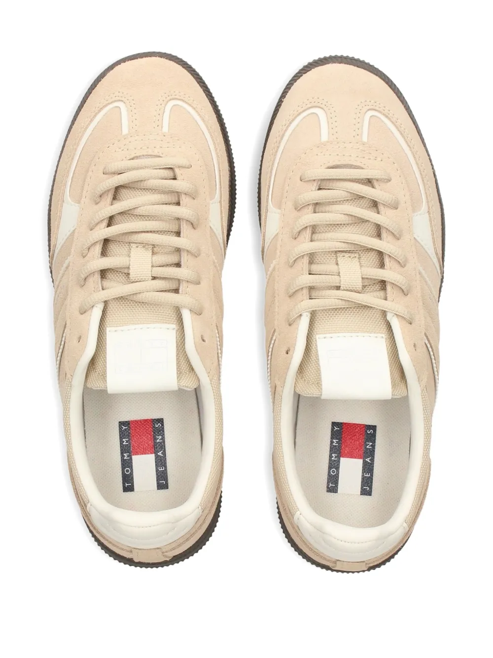 Tommy Jeans Gestreepte sneakers Beige