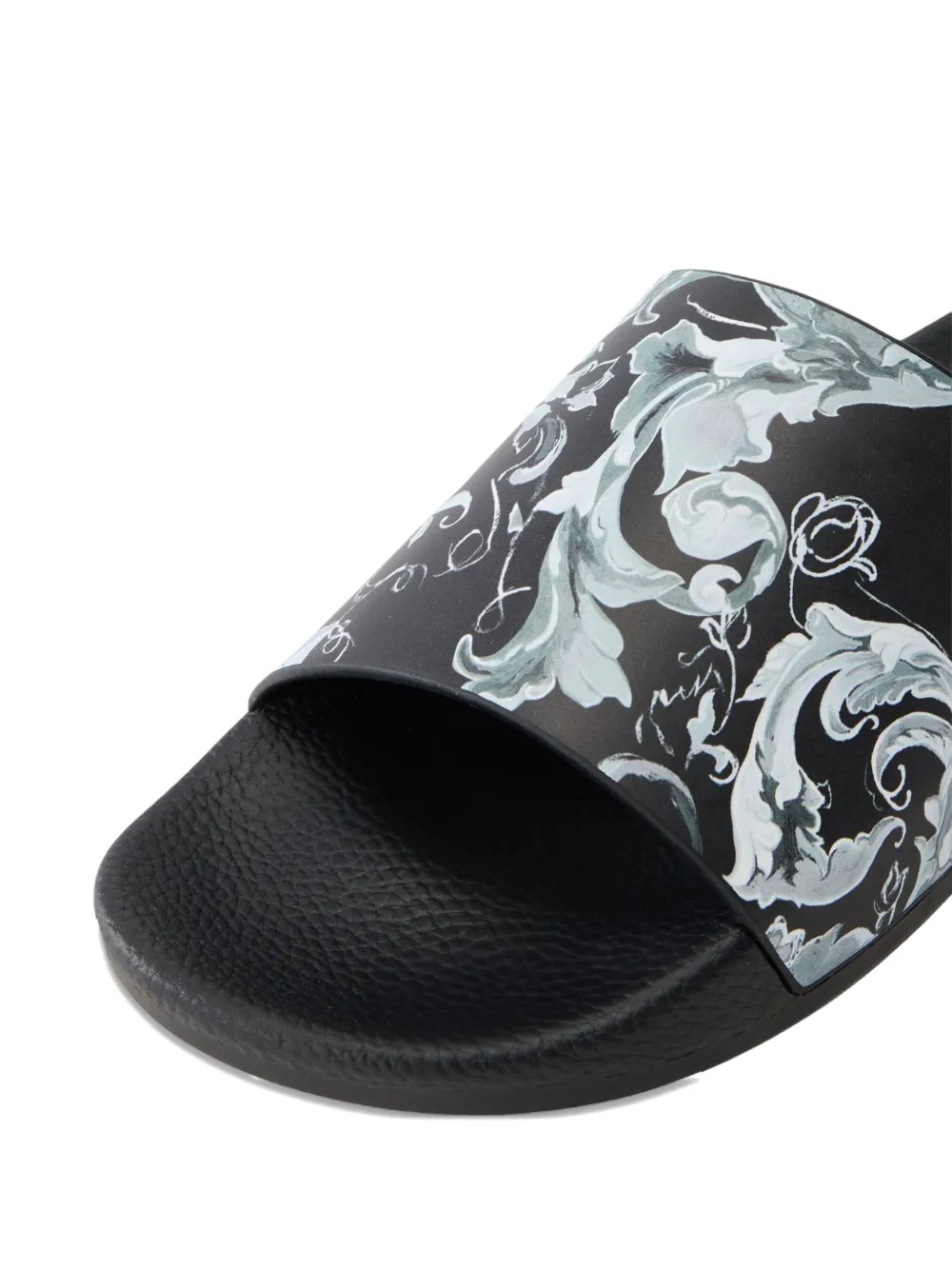 Versace Jeans Couture Baroque Print Open Toe Sandals In Multi