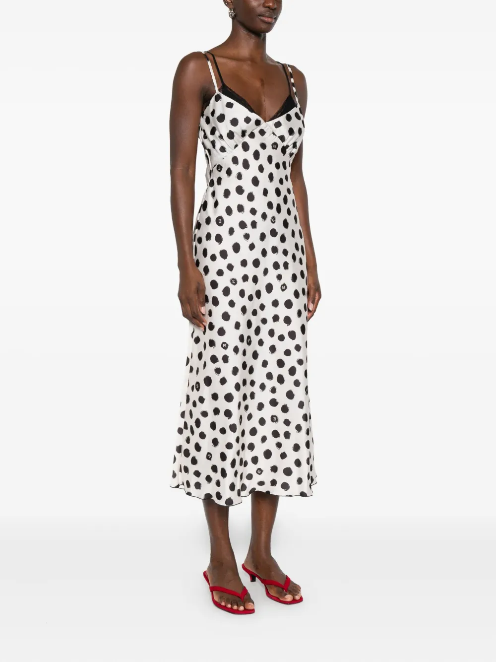 Liu •jo Polka Dot-pattern Dress In White