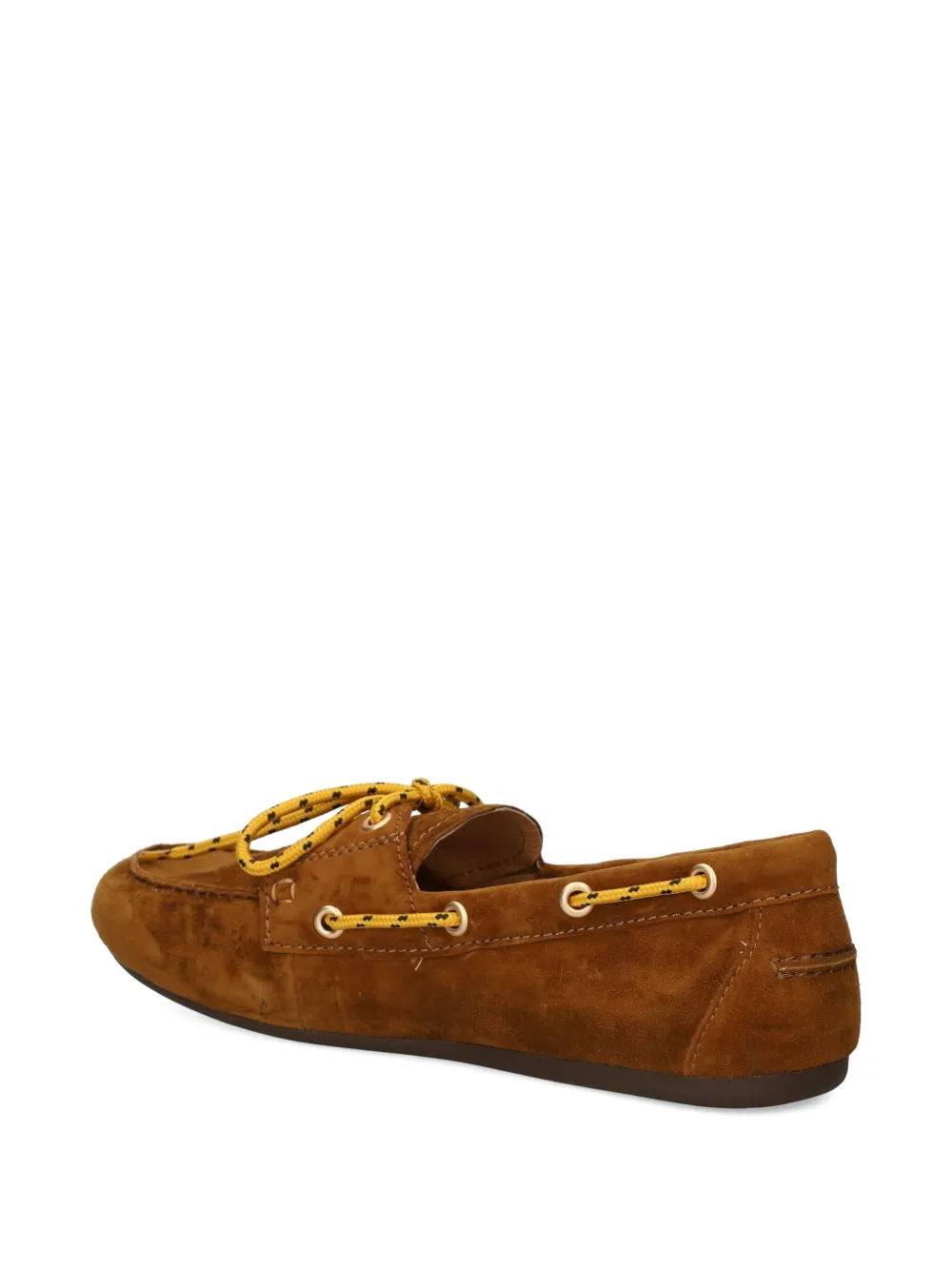 Bibi Lou Tana Lace-up Detail Loafers In Brown