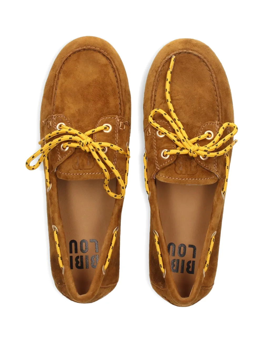 Bibi Lou Tana Lace-up Detail Loafers In Brown