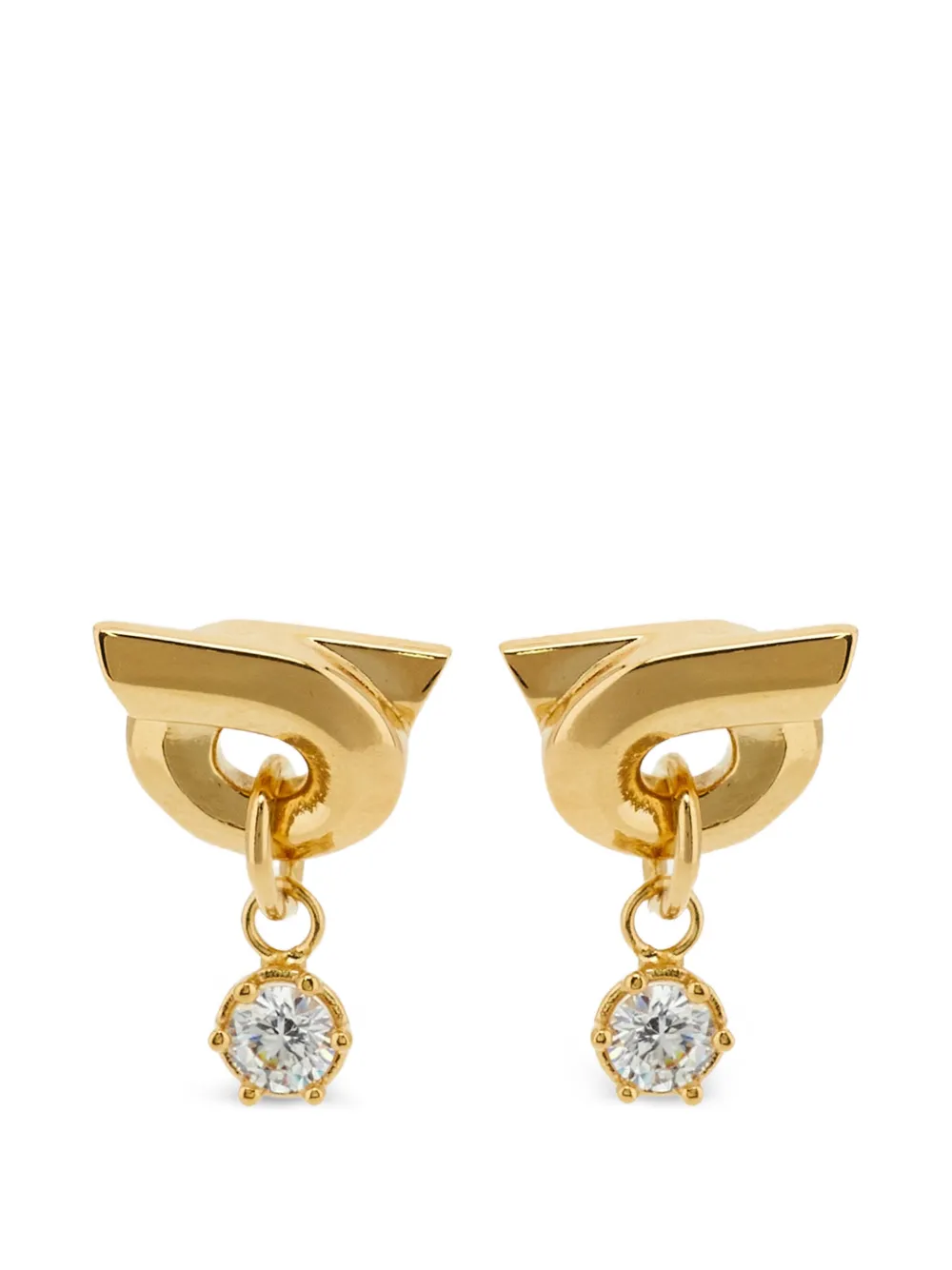 Ferragamo Gancini earrings with pendant - Gold