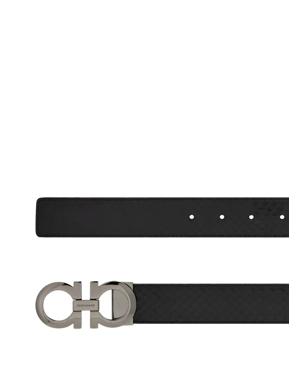 Ferragamo Verstelbare Gancini riem Zwart