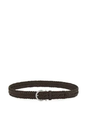 Ferragamo ガンチーニバックル レザーベルト | ブラウン | FARFETCH JP