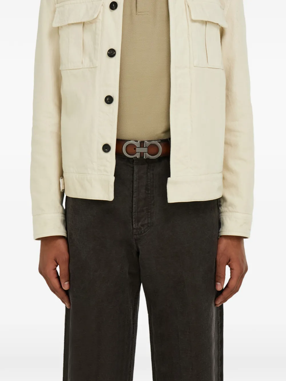 Ferragamo rectangular buckle reversible belt | Image 2