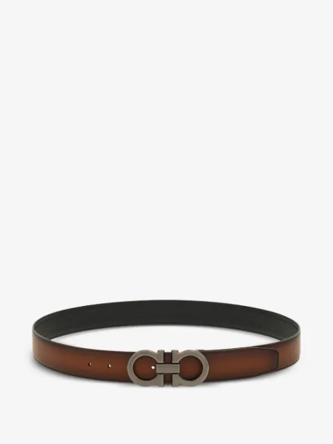 Ferragamo rectangular-buckle reversible belt