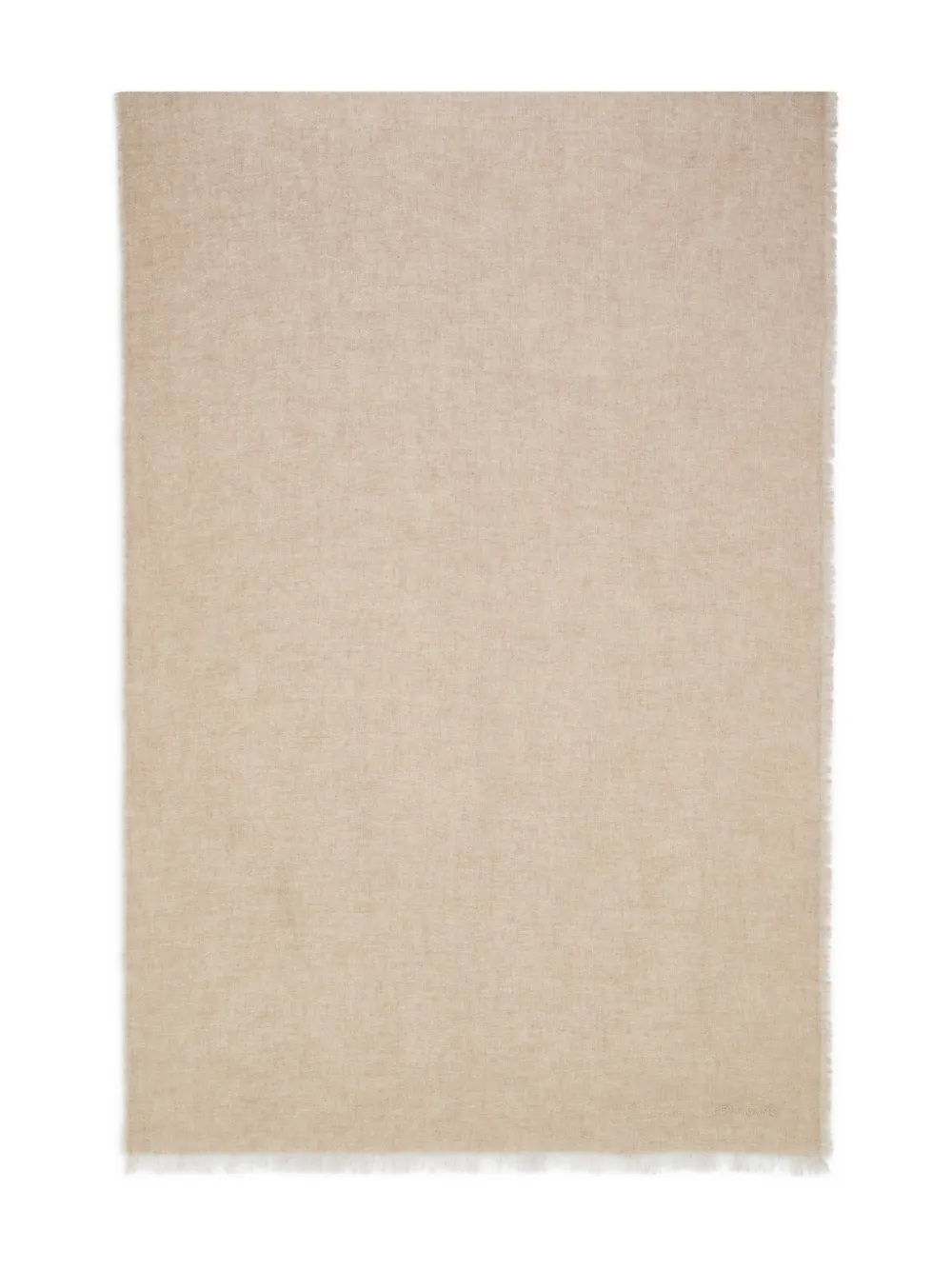 Ferragamo Embroidered-logo Scarf In Neutral