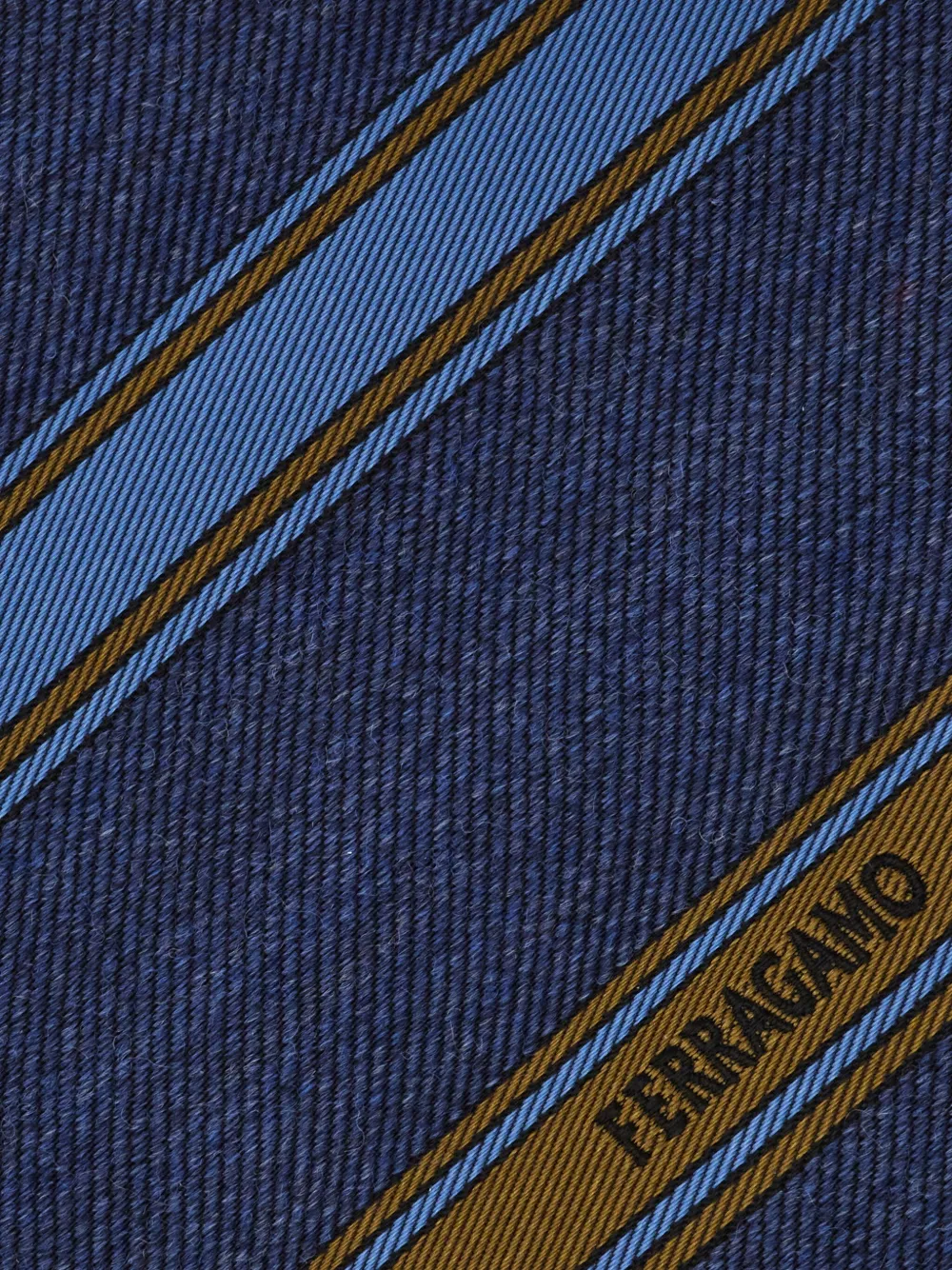 Ferragamo Regimental stropdas met jacquard Blauw