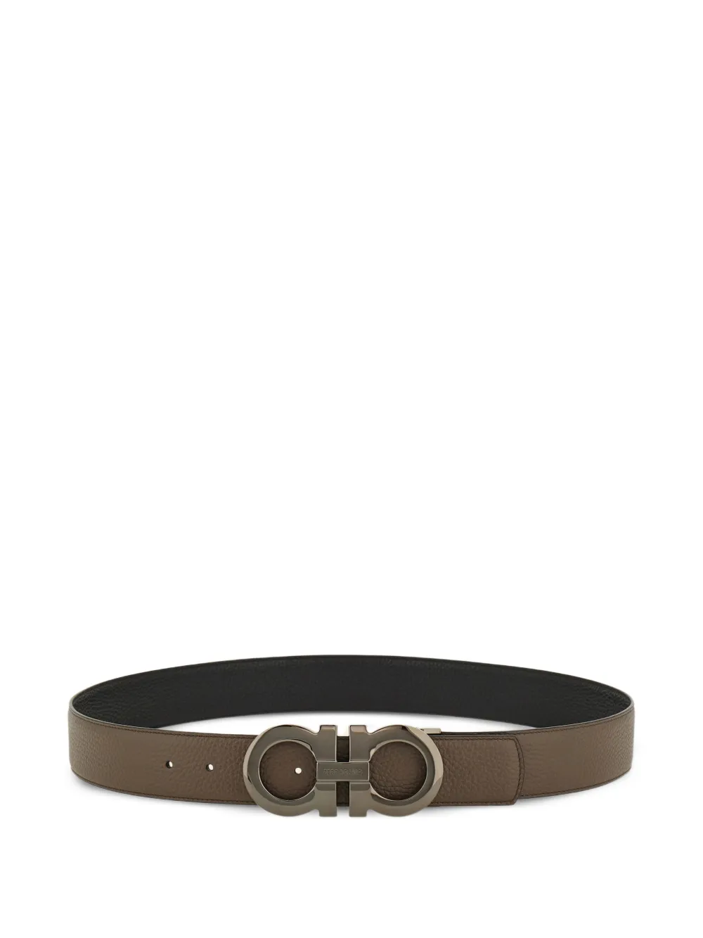 Ferragamo reversible and adjustable Gancini belt - Brown