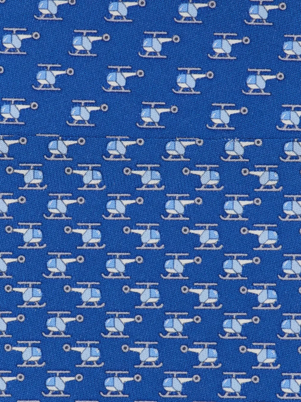 Ferragamo Zijden stropdas met print Blauw