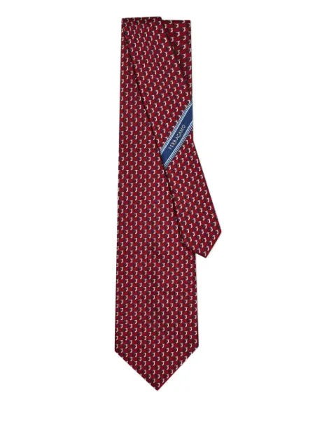 Ferragamo gancini-pattern silk tie