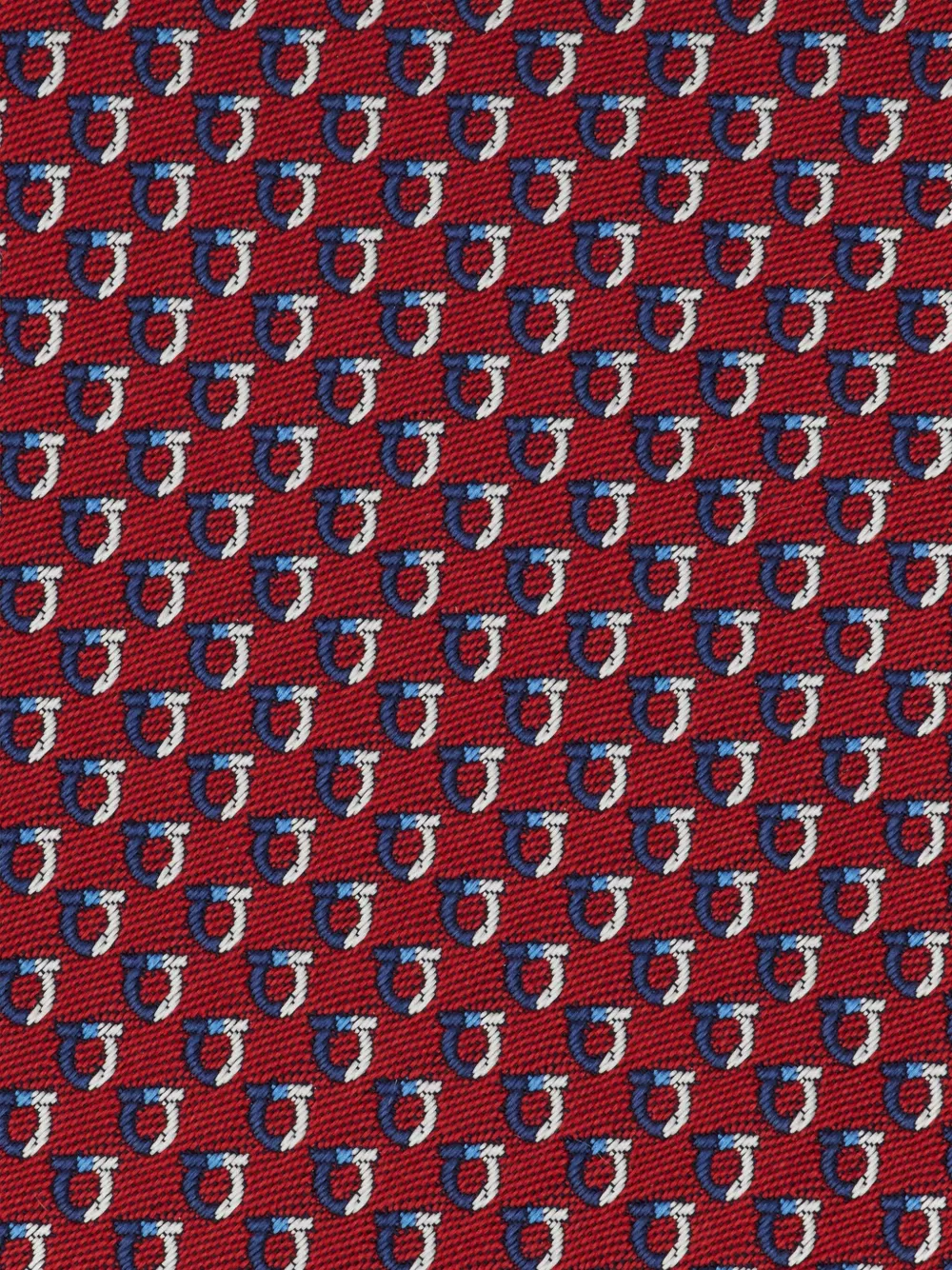 Ferragamo Zijden stropdas met Gancini-patroon Rood