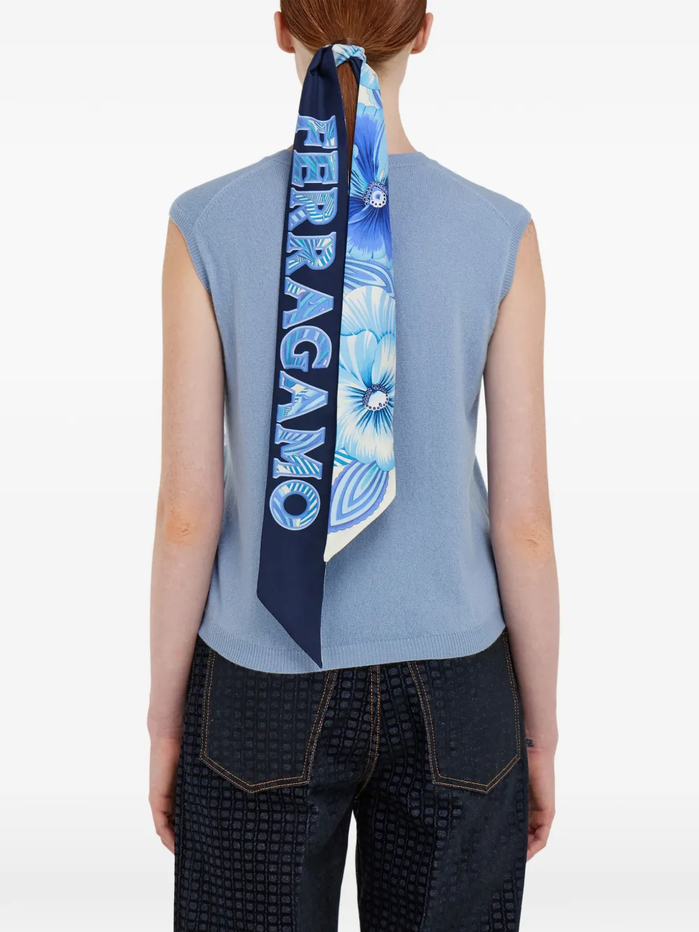 Ferragamo Brezza-print Silk Scarf In Multi