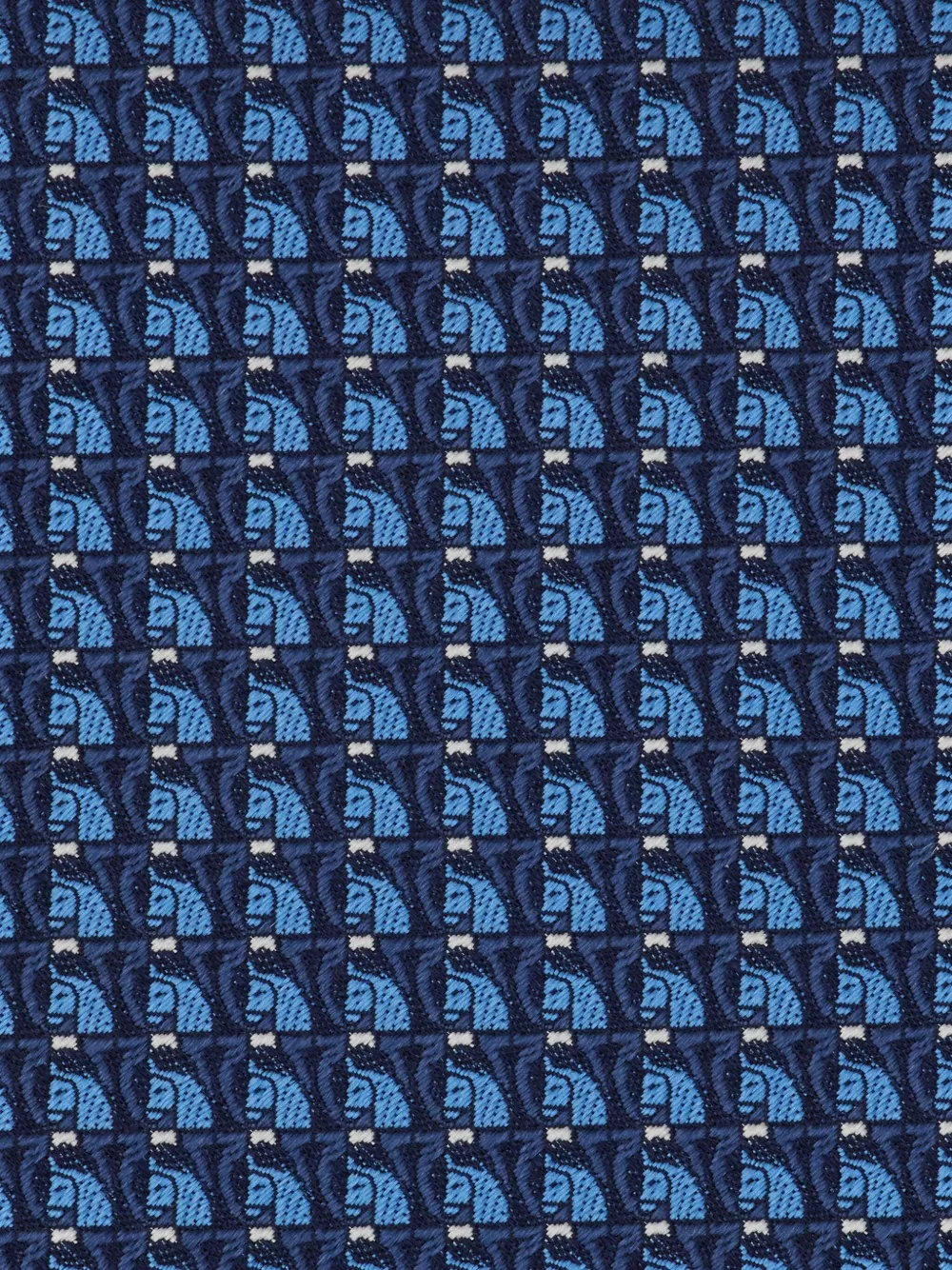 Ferragamo Gancini Pegasus stropdas met jacquard Blauw