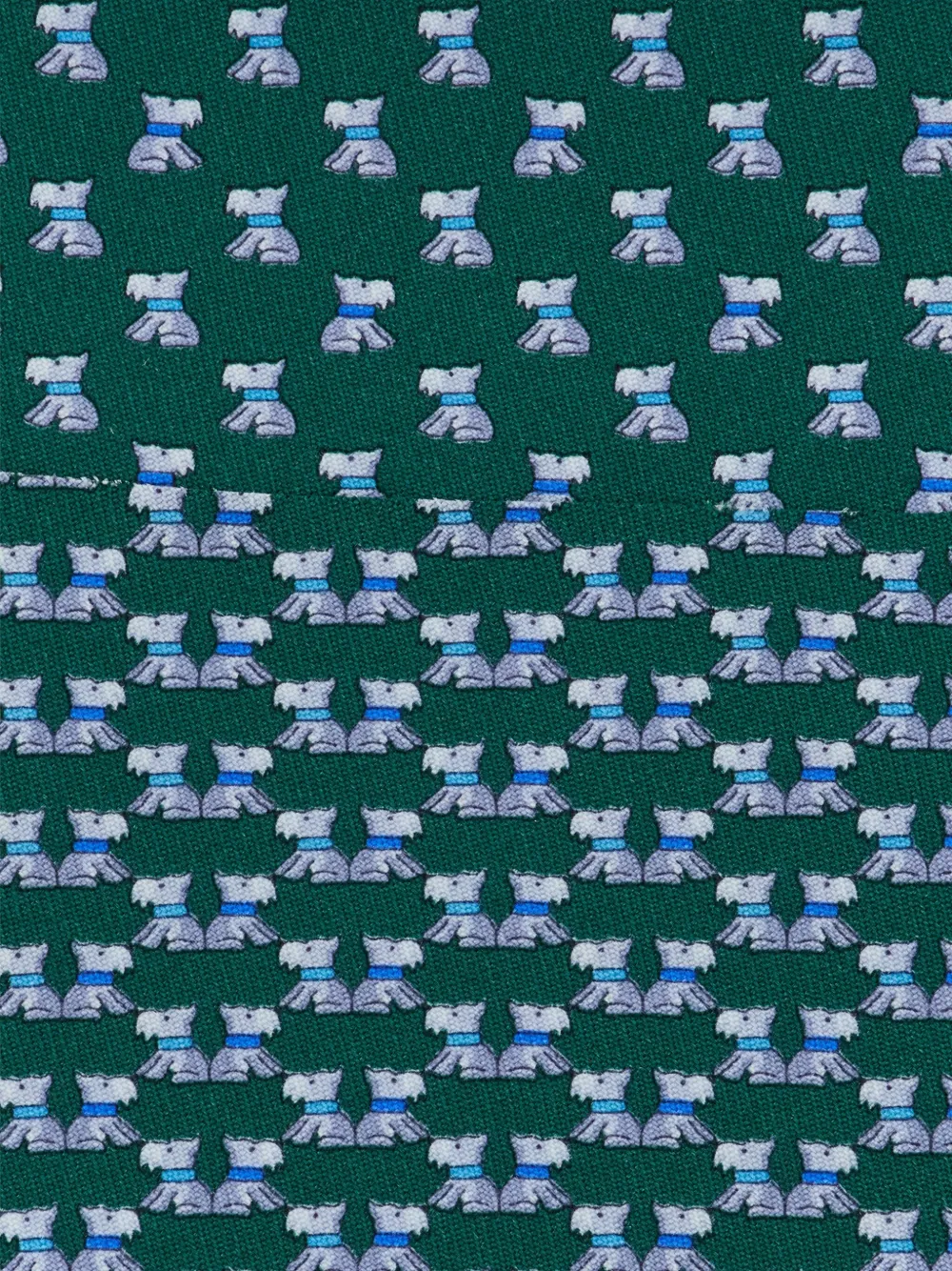 Ferragamo Zijden stropdas met print Groen