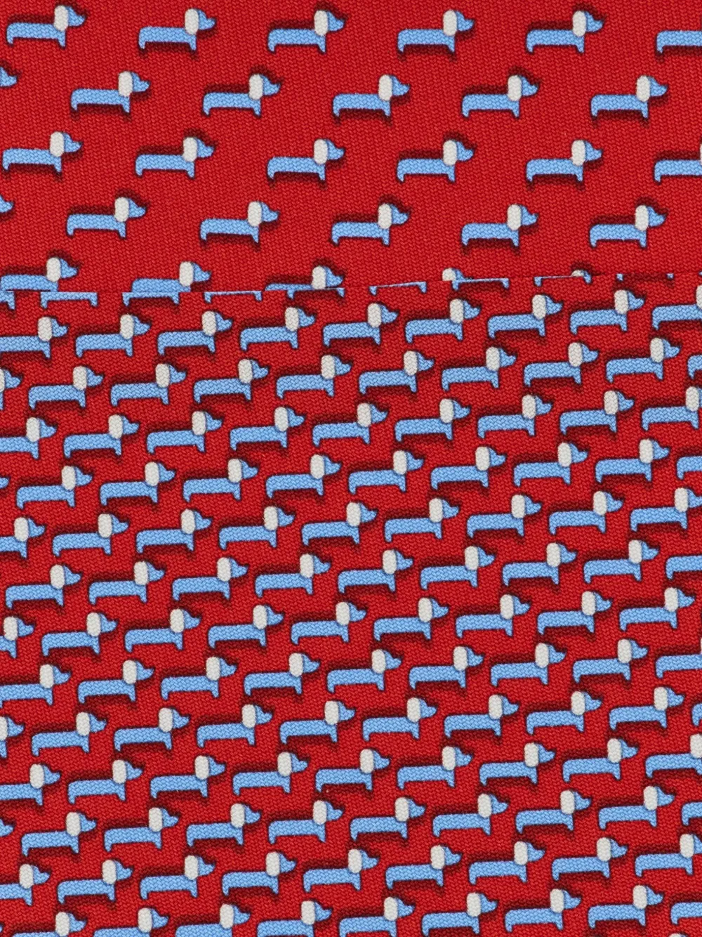 Ferragamo Zijden stropdas met dachshund-print Rood