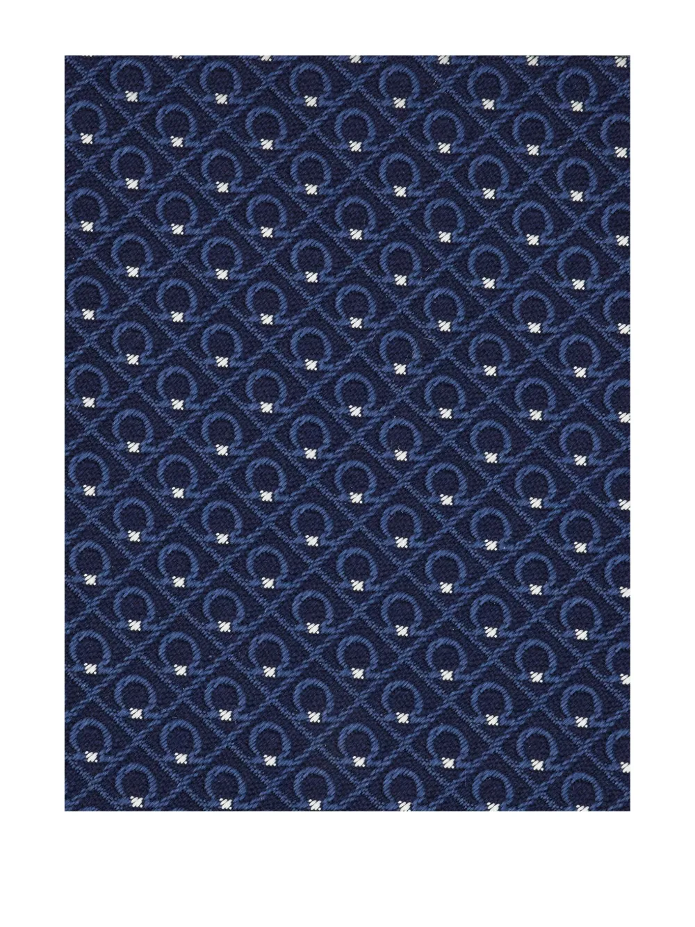 Ferragamo Jacquard Silk Tie In Blue