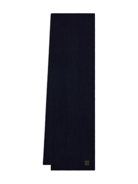 Ferragamo ribbed suede tag scarf