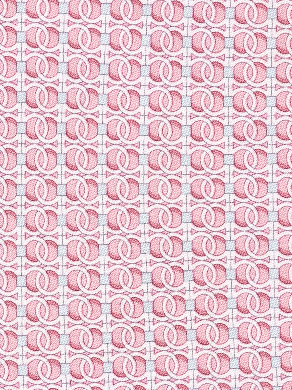 Ferragamo Gancini Chain Print Silk Tie In Pink