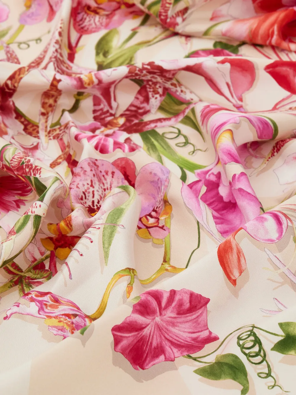 Ferragamo Gaia Print Silk Scarf In Pink