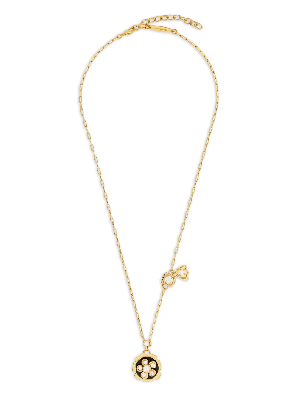Ferragamo flower pendant necklace - Oro