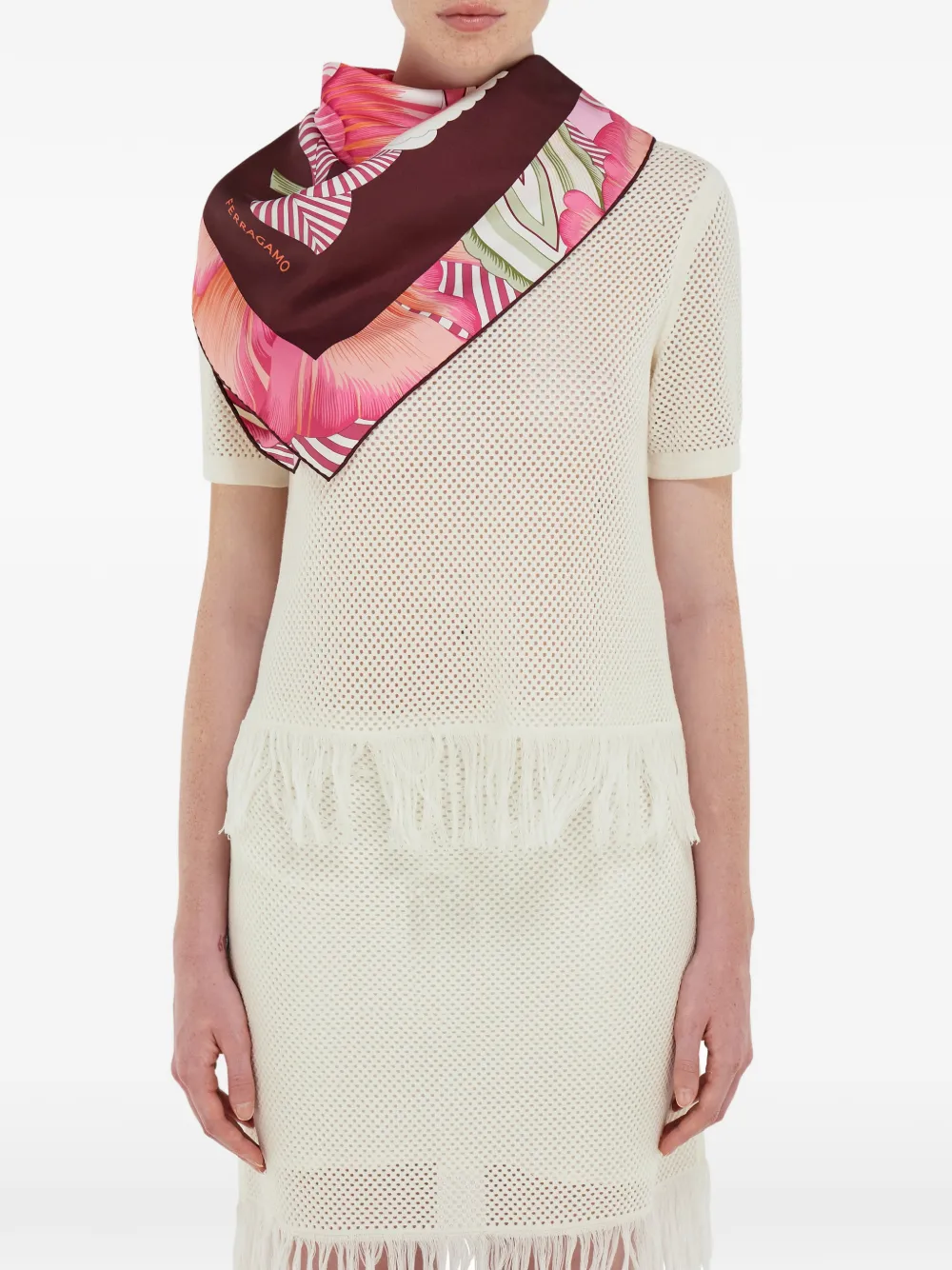 Ferragamo Brezza-print silk scarf | Image 2