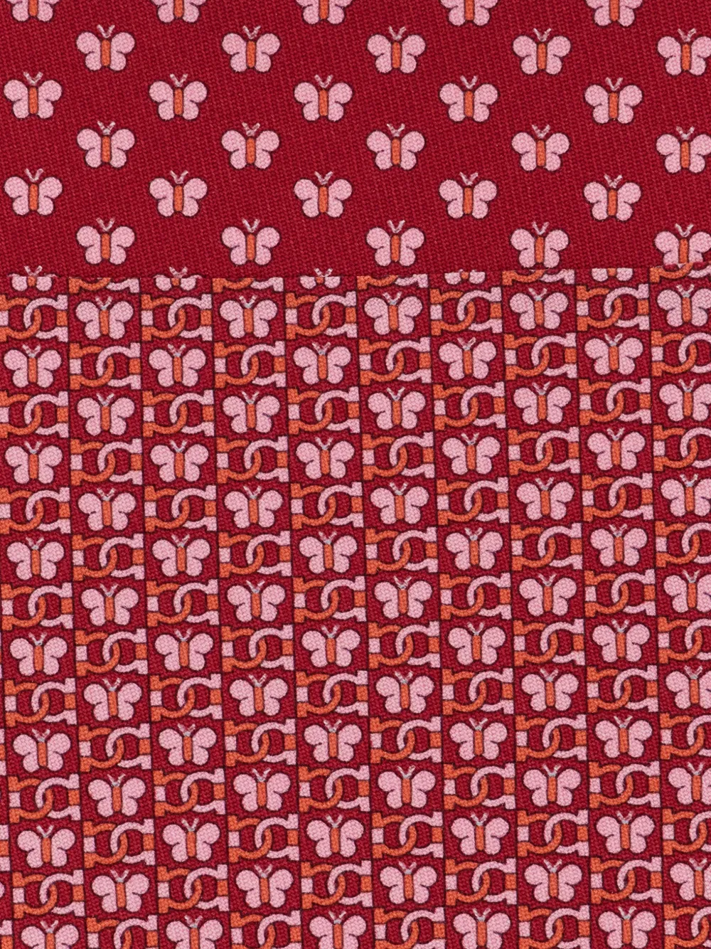 Ferragamo Butterfly-print Silk Tie In Red