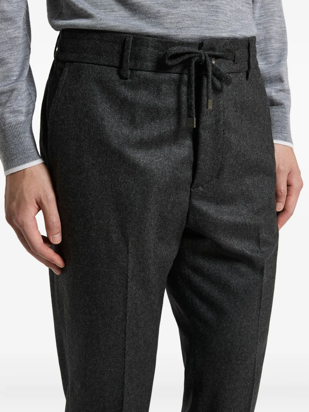 Peserico Broek met trekkoord Grijs