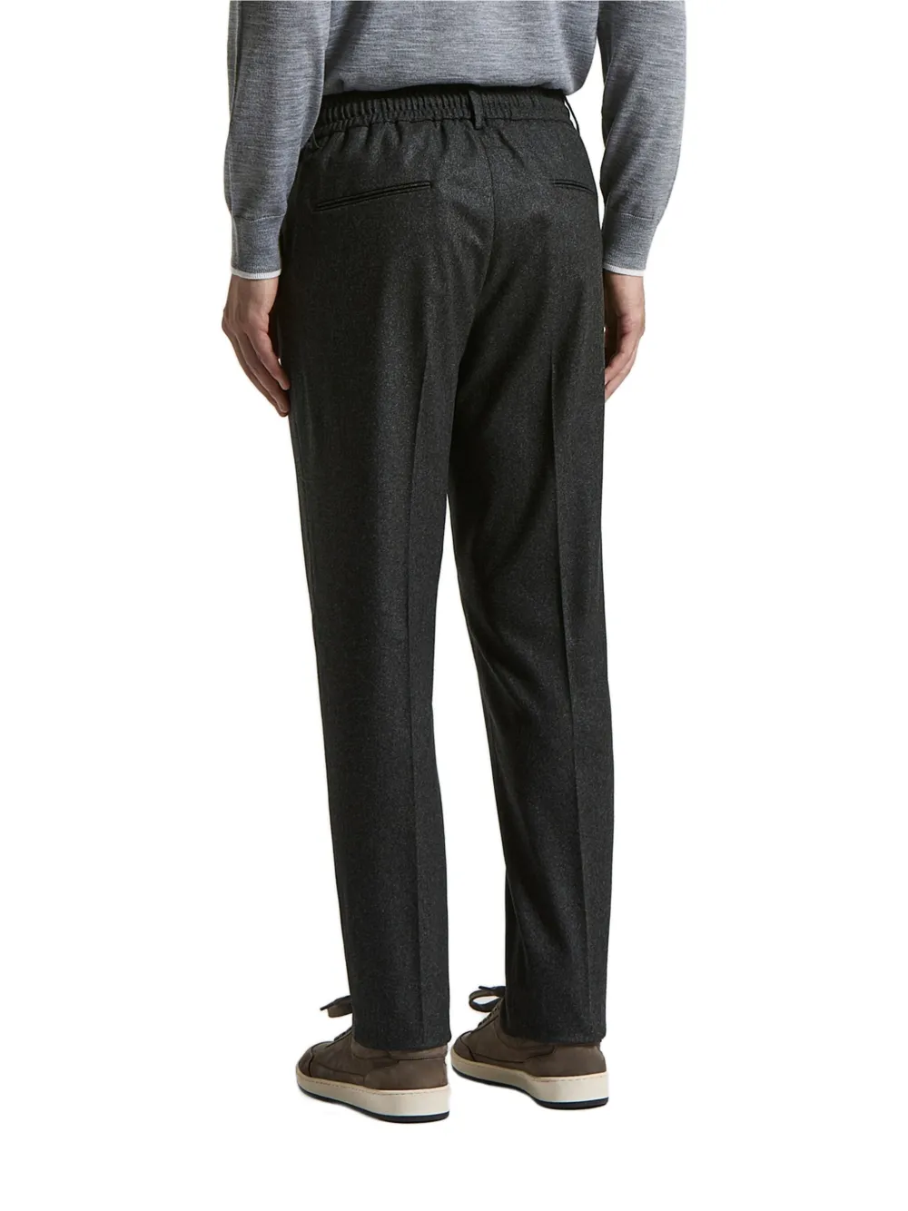 Peserico Broek met trekkoord Grijs