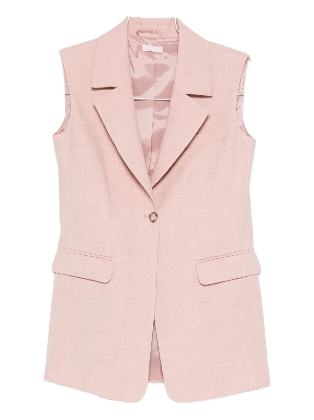 Liu •jo Single-breasted Gilet In Pink