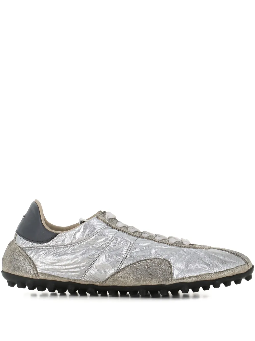 Maison Margiela textured lace-up sneakers Zilver