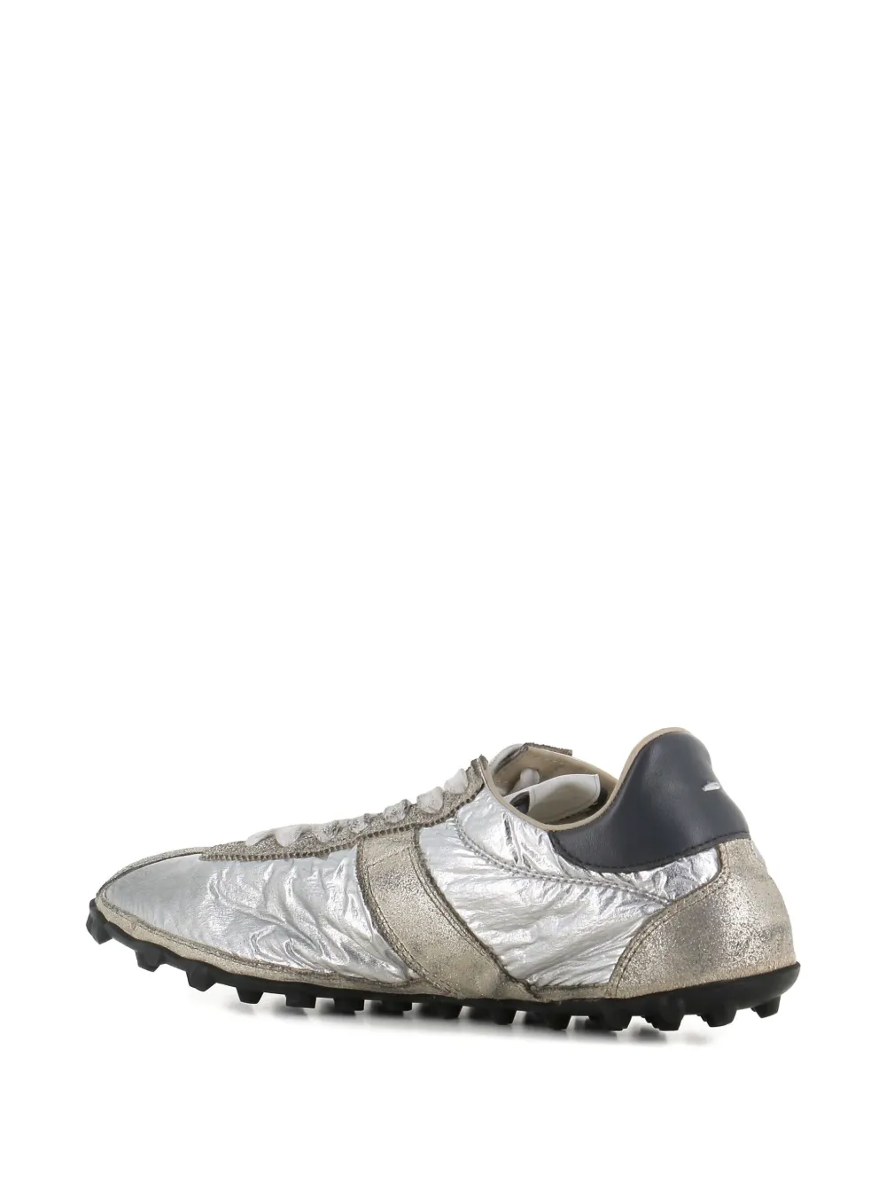 Maison Margiela textured lace-up sneakers Zilver