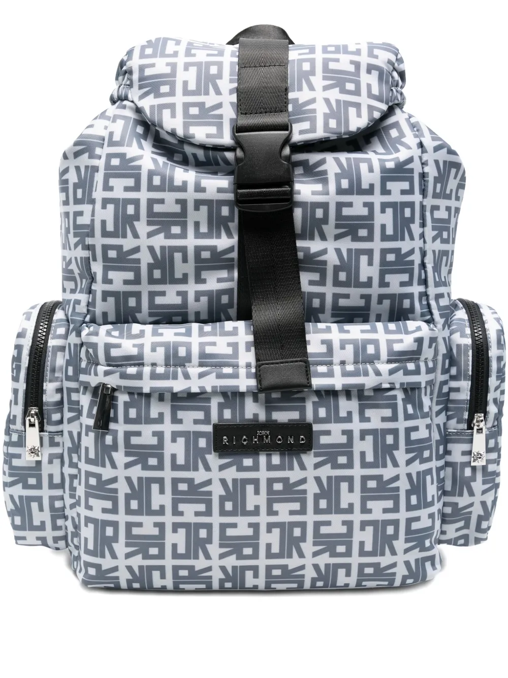 John Richmond Junior monogram-pattern backpack | Grey | Image 1