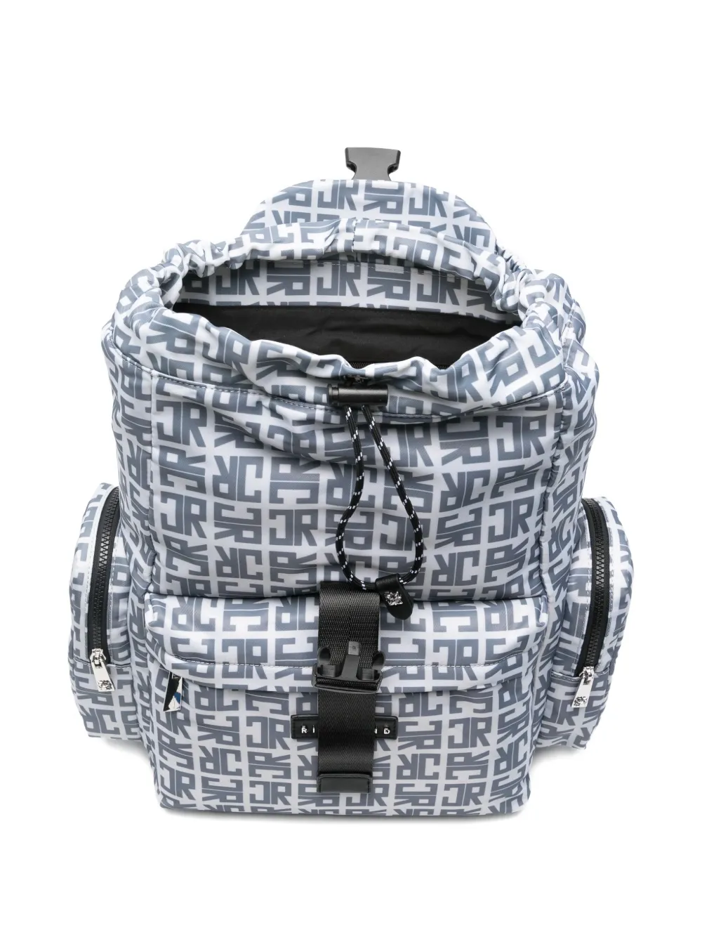 John Richmond Junior Rugzak met monogram-print Grijs