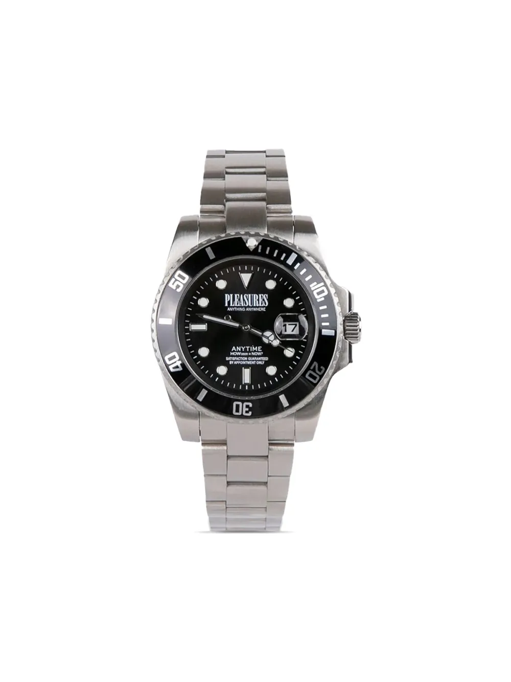 Pleasures reloj Anytime de 42mm de acero inoxidable | negro | Image 1