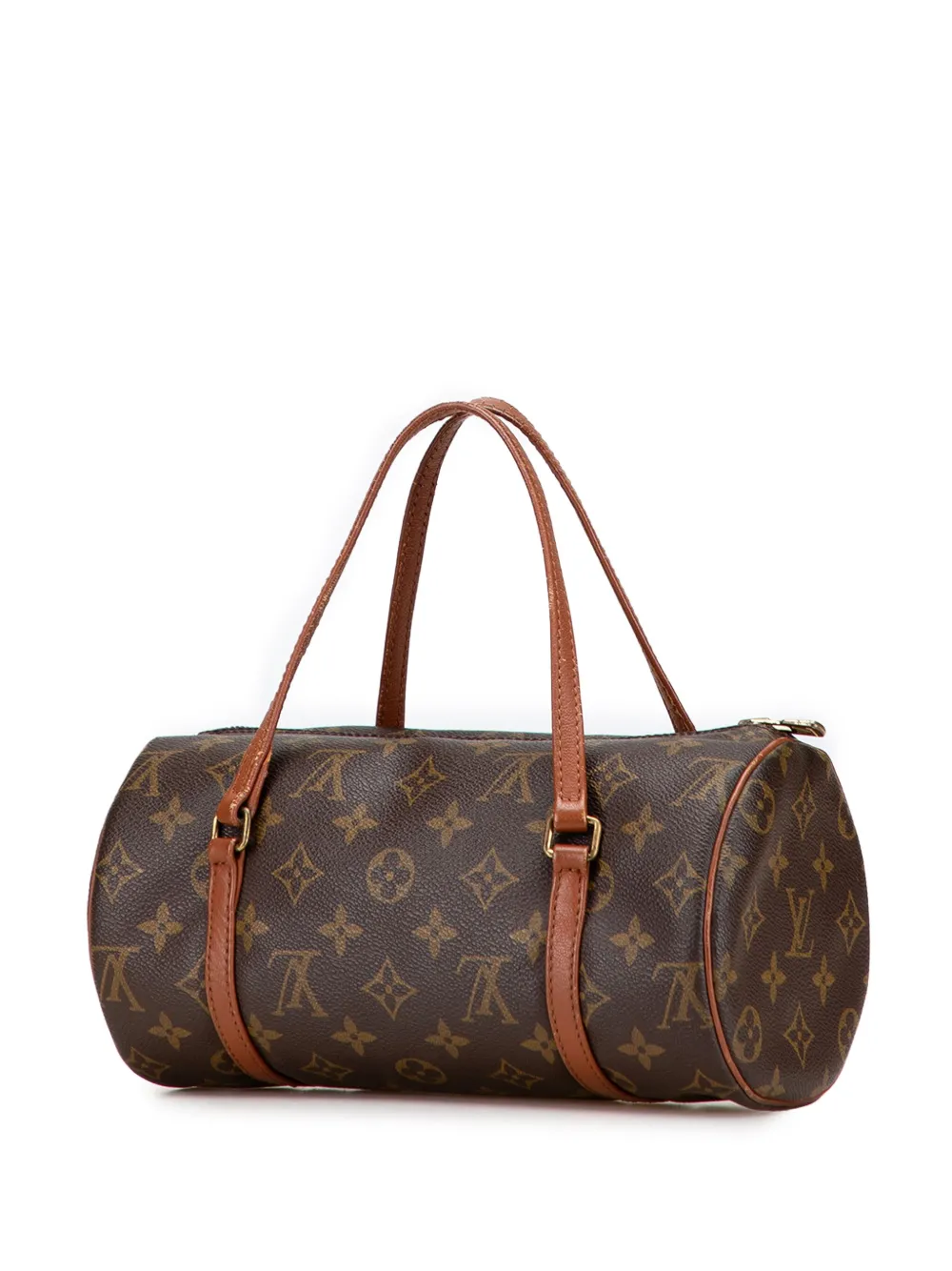 Pre-owned Louis Vuitton 1990 Monogram Papillon 26 Handbag In Brown